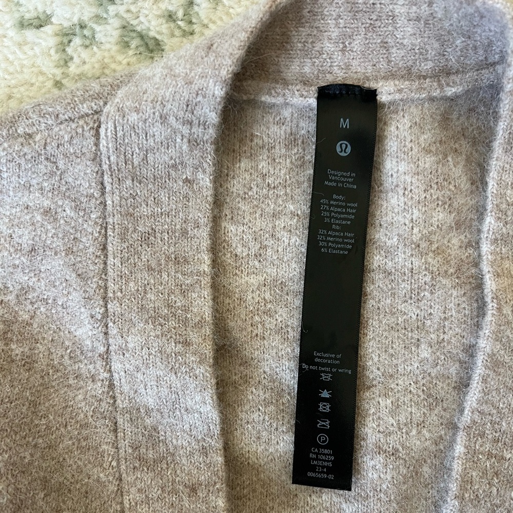 lululemon athletica Beige Cardigan Sweater
